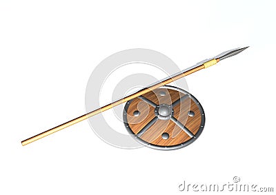 Shield and spear Stock Photo