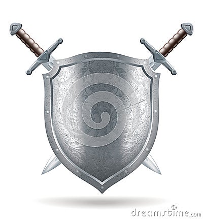 shield and sword illustration Vector Illustration