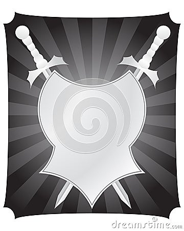 Shield and swords Vector Illustration