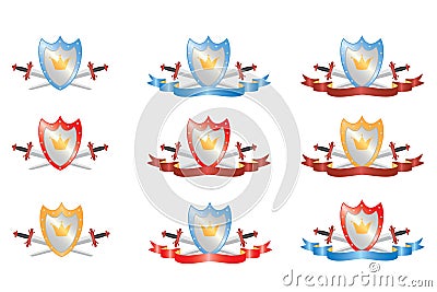 Shield and swords Vector Illustration