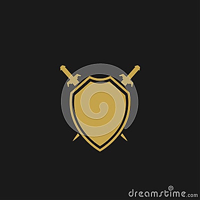 Shield with swords Vector Illustration