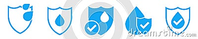 Shield waterproof protection Icon vector. Vector Illustration