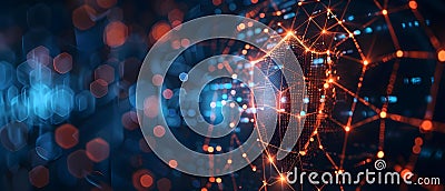 Shielding Cyber Space: A Minimalist Approach to Secure Digital Frontiers. Concept Cybersecurity, Stock Photo