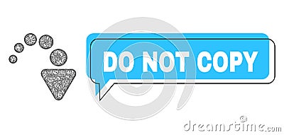 Shifted Do Not Copy Conversation Balloon and Hatched Redo Icon Vector Illustration