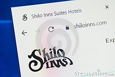 Shilo inns Web Site. Selective focus. Editorial Stock Photo