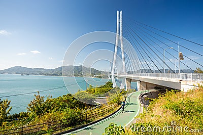 Shimanami kaido cycling route, Japan Stock Photo