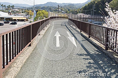 The Shimanami Kaido the most popular bicycle route in japan. Stock Photo