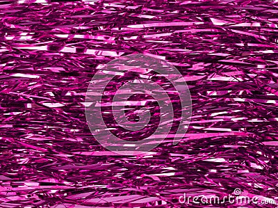 Shimmer shiny pink tinsel background Stock Photo