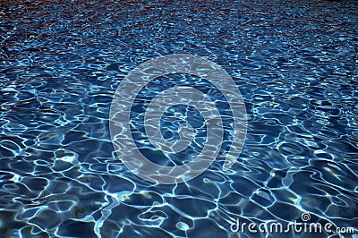 Shimmering blue water Stock Photo