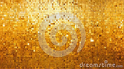 The shimmering gold disco background added a touch of glamour Stock Photo