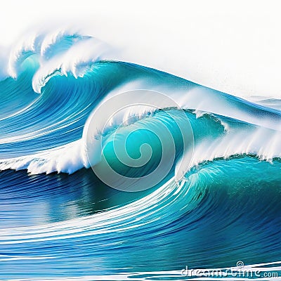 shimmering oceanic waves frozen in an abstract futuristic ure isolated on a transparent Cartoon Illustration