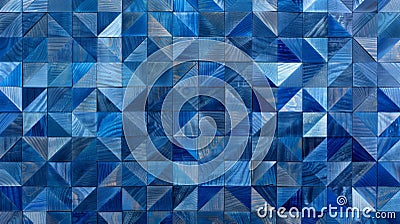 Shimmering pixel triangles on gradient blue backdrop creating a striking geometric pattern Stock Photo
