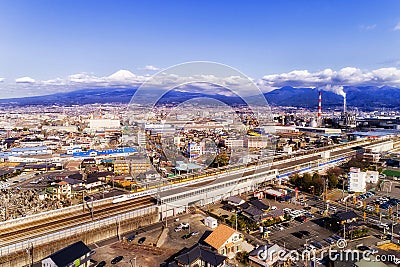 JP FUji Station Shinkansen Stock Photo