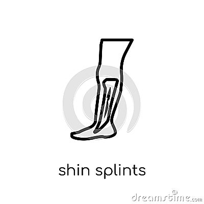 Shin splints icon. Trendy modern flat linear vector Shin splints Vector Illustration