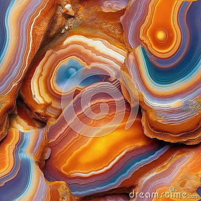 Shine Agate Macro Beautiful Texture Tile Seamless Background. Generative AI Stock Photo