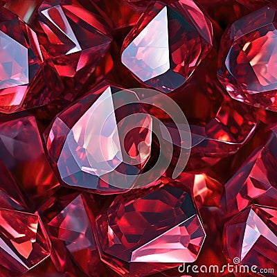 Shine Garnet Macro Beautiful Texture Tile Seamless Background. Generative AI Stock Photo