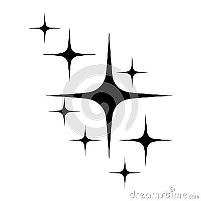 Shine icon, Clean star vector icon illustration. Vector Illustration