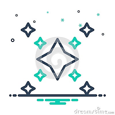 Mix icon for Shine, sparkle and glister Vector Illustration