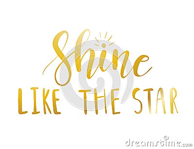 Shine like the star Cartoon Illustration