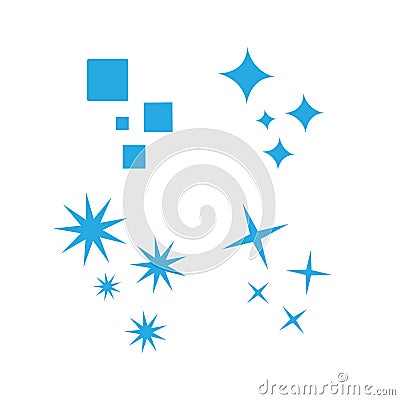Shine Sparkles Stars icon logo design elements Vector illustration Vector Illustration