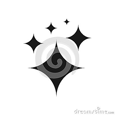 Shine stars icon. Flat isolated vector illustration. Eps 10 Vector Illustration
