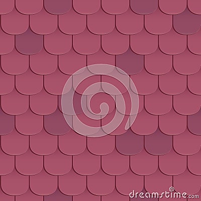 Shingles roof seamless pattern Vector Illustration