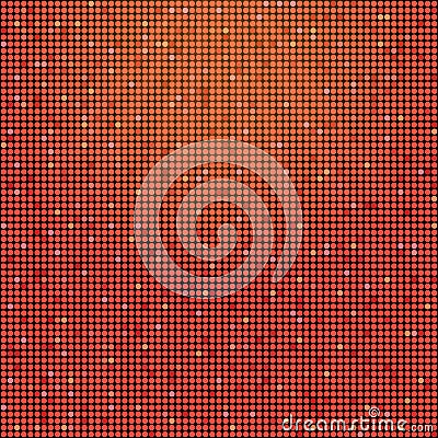 Shining abstract bright red seamless mosaic background. Disco style. Abstract Red Halftone Dots Vector Vector Illustration