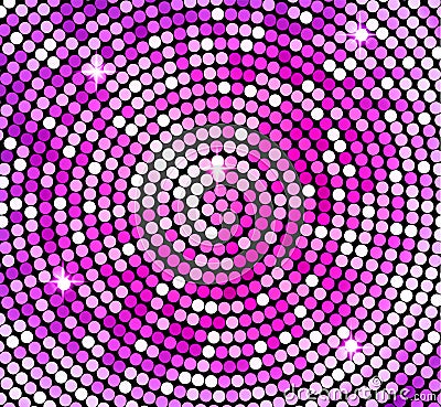 Shining abstract pink mosaic background. Shiny mosaic in disco ball style. Vector silver disco lights background Vector Illustration