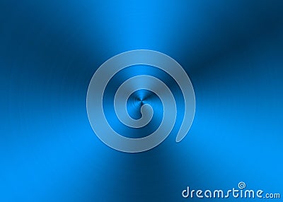 Shining Blue Radial Brushed Metal Surface for Abstract Background Stock Photo