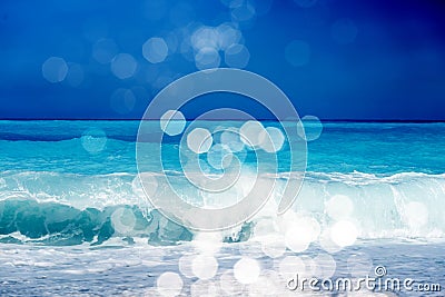 Shining blue water ripple background Stock Photo