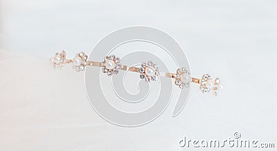 The shining classical bridal tiara Stock Photo