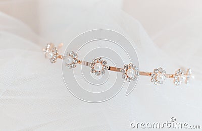 The shining classical bridal tiara Stock Photo