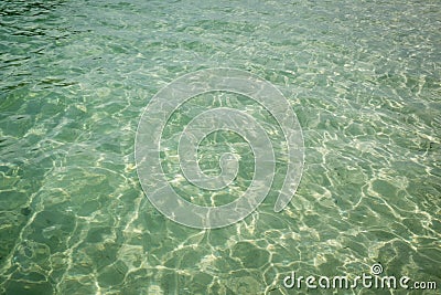 Shining Clear sea water ripple Stock Photo