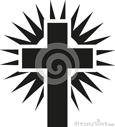 Shining cross jesus Vector Illustration