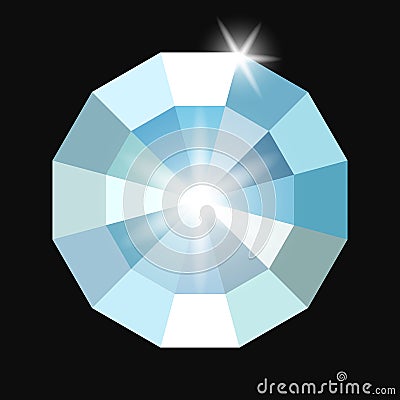 Shining diamond vector icon Vector Illustration