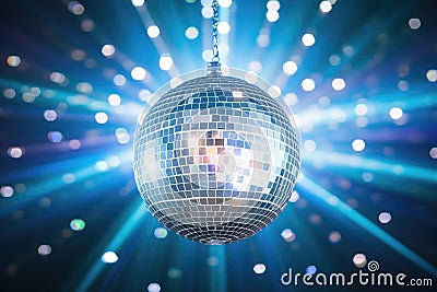 Shining Disco Ball dance music event equipment Stock Photo