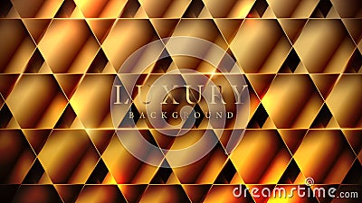 Shining golden polygon pattern background. Luxury background. Vector illustration Vector Illustration