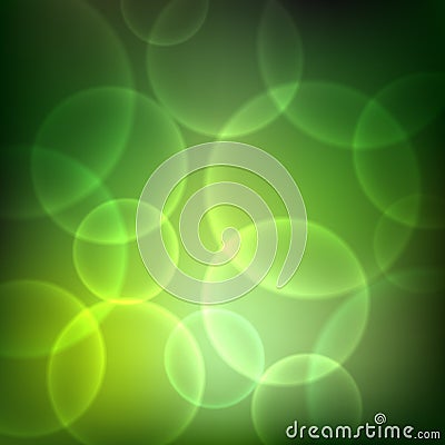 Shining green background with light effects Vector Illustration