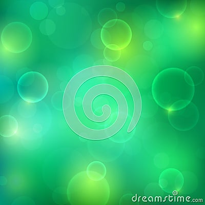 Shining green background with light effects Vector Illustration