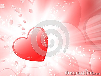 Shining heart Stock Photo