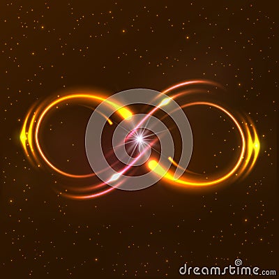 Shining infinity symbol Vector Illustration