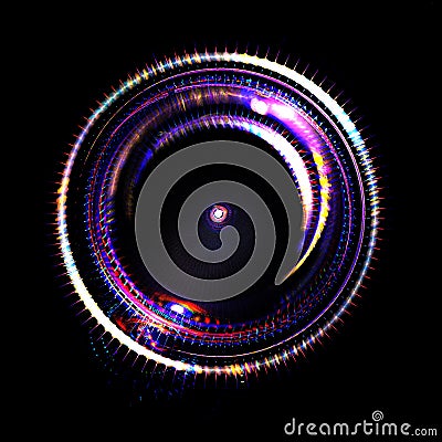 Shining Lenses of Objective, Adjustment Control - Fractal Art Stock Photo