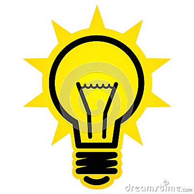 Shining light bulb icon Vector Illustration