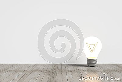 Shining lightbulb Stock Photo