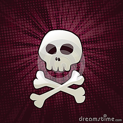 Shining Skull Vector Illustration