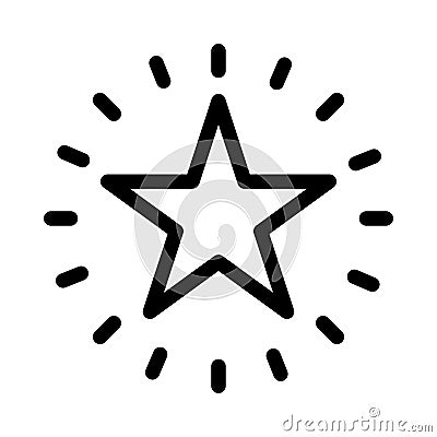 SHINING STAR icon Vector Illustration