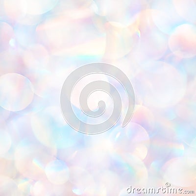 Shining in sunlight pearlescent multiple lens flare bokeh texture background Stock Photo