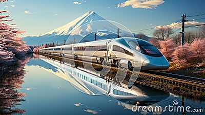Shinkansen Japanese Bullet Train Stock Photo
