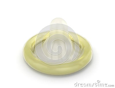 Shinny and glossy condom 3d render Stock Photo