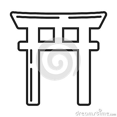 Shinto symbol icon Stock Photo
